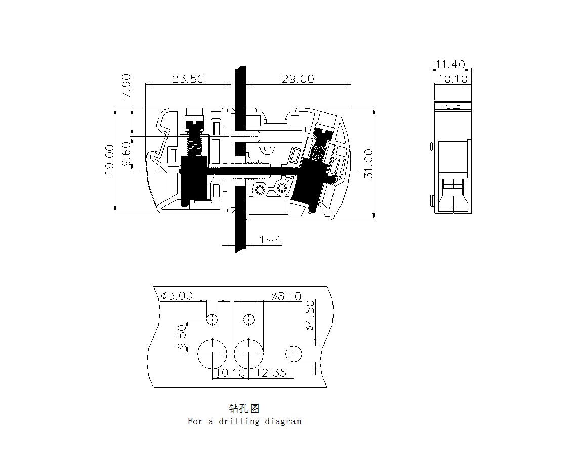 PCB穿墻接線端子SCWH10S